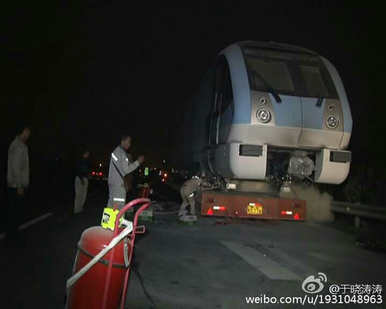 南京地鐵車頭運送中被燒 損失數百萬2