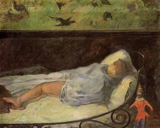 高更 Gauguin - Young Girl Dreaming (Study Of A Child Asleep)