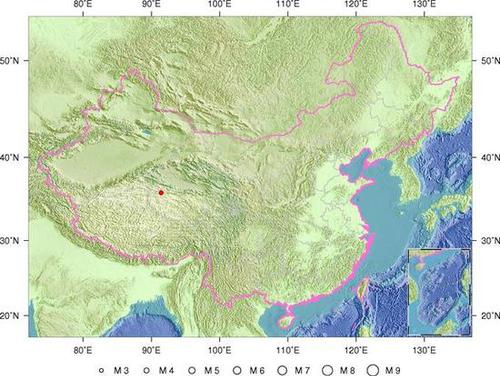 8月23日13時32分青海玉樹州治多縣發生3.8級地震