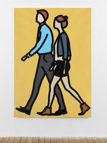 Julian Opie. Bobby and Natalie. 1. 2016. Vinyl on wooden stretcher