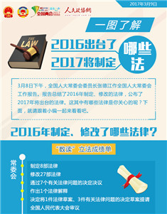 一圖了解2016出臺了哪些法，2017將制定哪些法