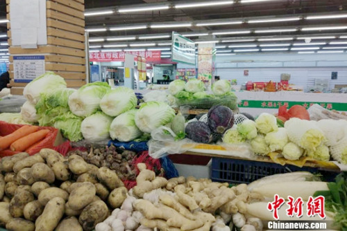 超市里的蔬菜。<a target='_blank' href='http://www.chinanews.com/' >中新網</a>記者 李金磊 攝