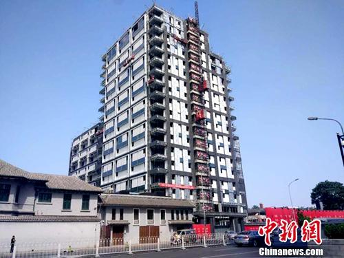 北京一處正在建設(shè)的樓房。<a target='_blank' href='http://www.chinanews.com/' >中新網(wǎng)</a>記者 李金磊 攝