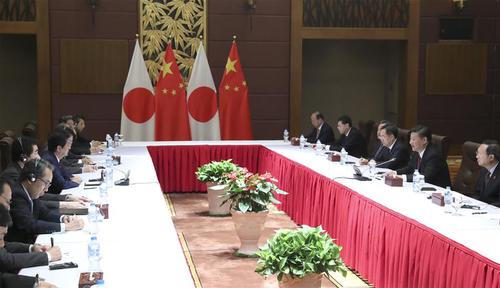 習(xí)近平會(huì)見(jiàn)日本首相安倍晉三2