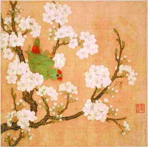 宋 《梨花鸚鵡圖》