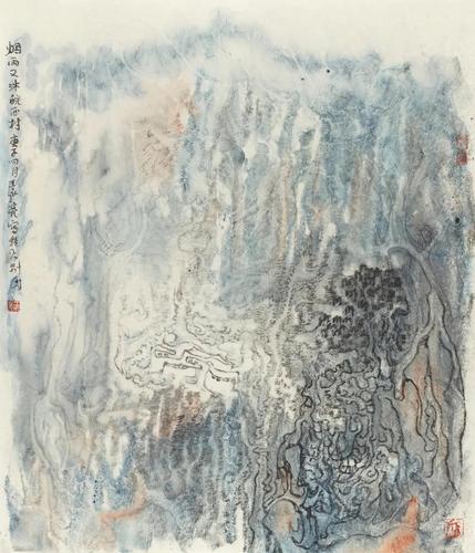 王永亮 煙雨又沐皖西村 紙本水墨設(shè)色 68×58