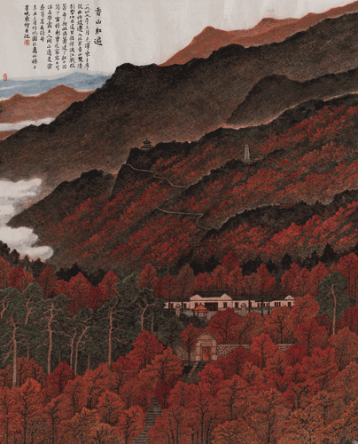 香山紅遍-240x200cm-2021年--崔曉東