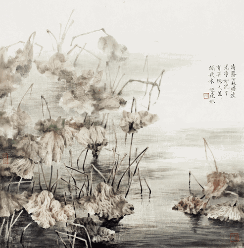 盈盈秋水-68×68㎝-2012年-陳危冰