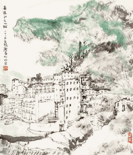 嘉陵江之山城-53×45cm-2015-年--趙-衛(wèi)