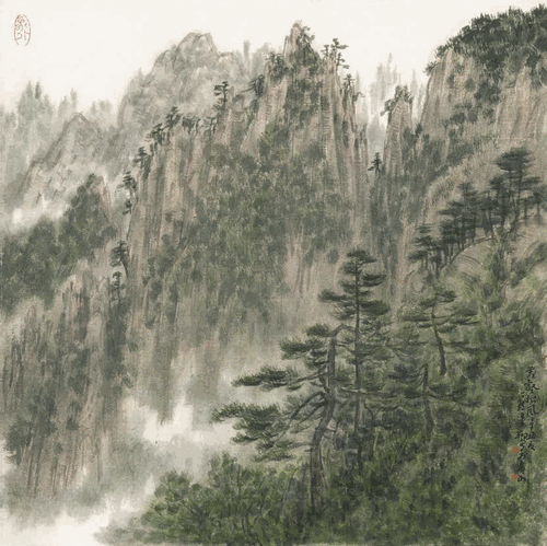 萬壑松風(fēng)-50×50cm-2021-年---李-翔