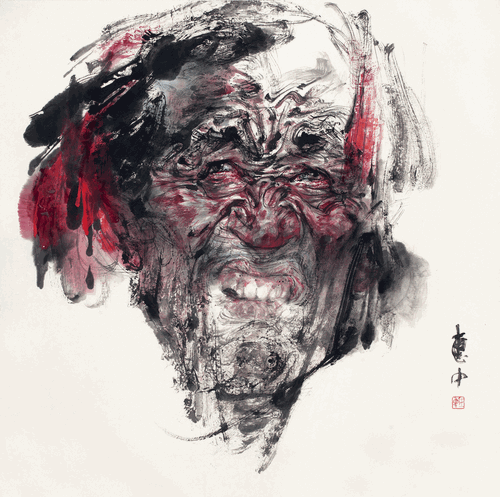 康巴漢子之一-94×92cm-2019年-任惠中