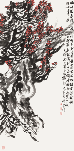 毛澤東詠梅詩意-69×138cm-2021年-唐-建