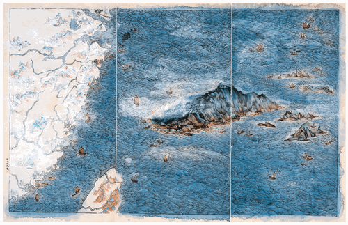 釣魚島（國畫）190×295cm-2022年-丘-挺