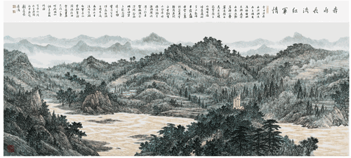 赤水長流紅軍情170×365cm--董希源