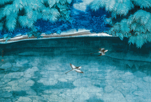 湘-溪（國畫）150×110cm-1989年-胡-勃